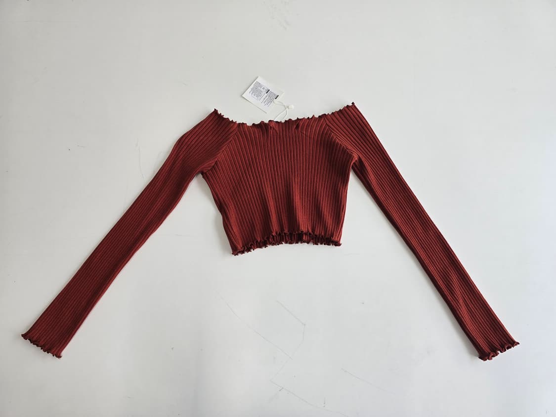 어반드레스 골지 롱슬리브 브릭 브라운 상품이미지2