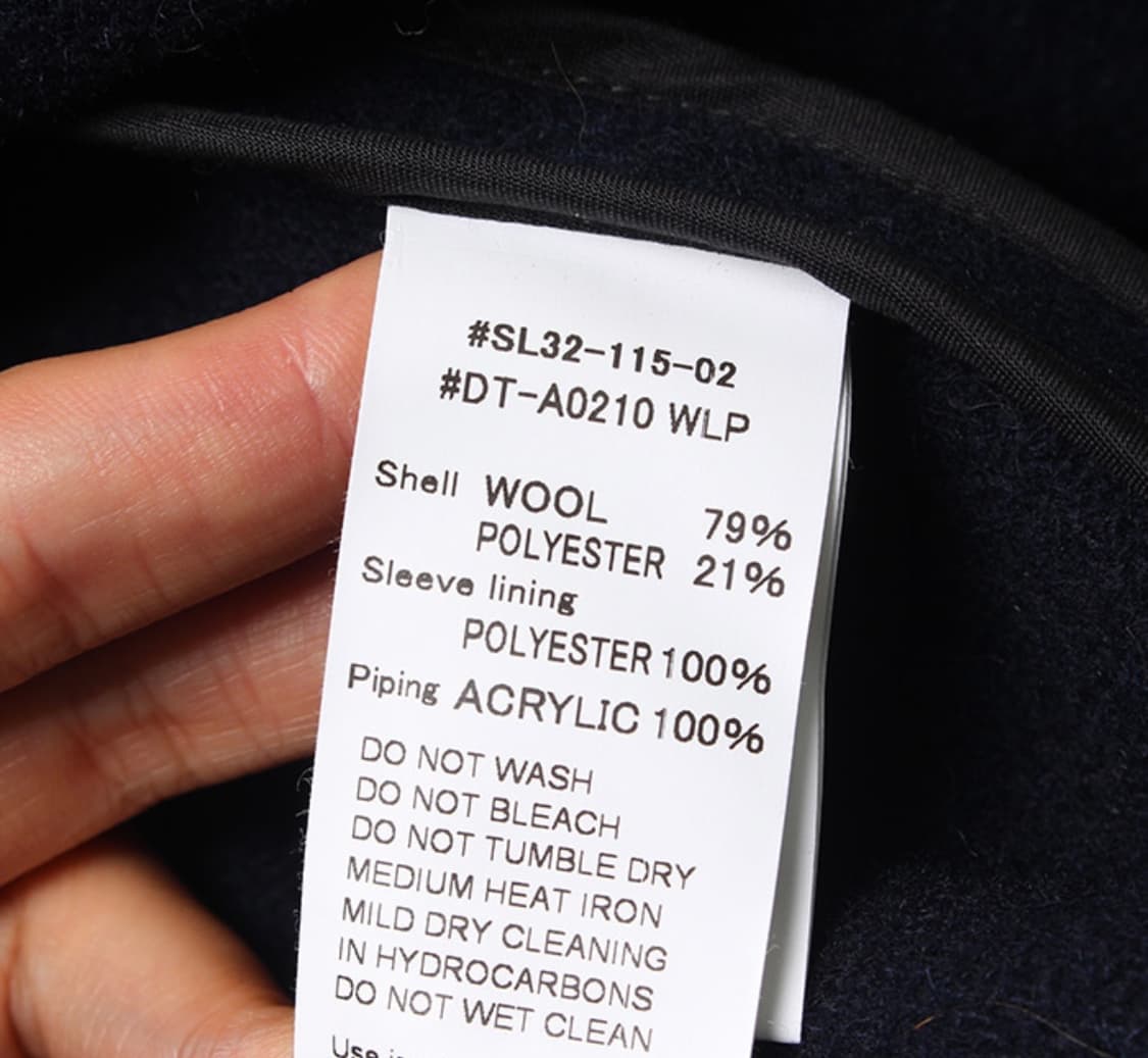 단톤 네이비 울 하프 코트 상품이미지5