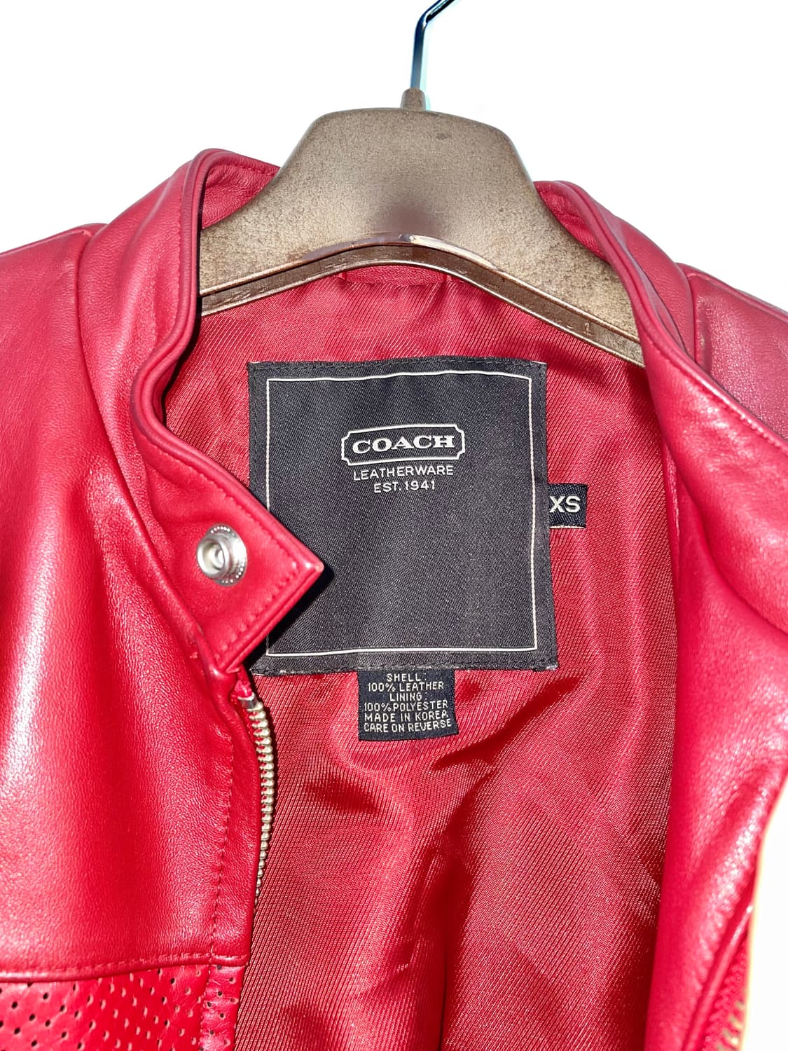 코치 레이싱 양가죽 라이더 자켓 상품이미지6