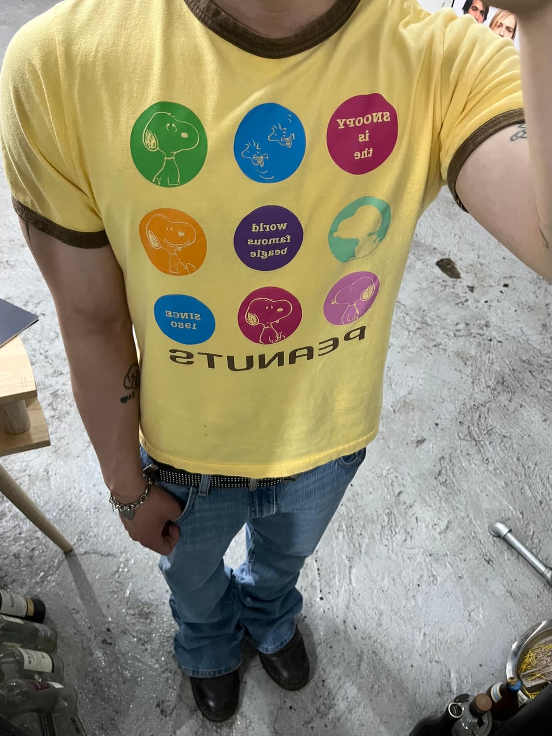 Peanuts snoopy ringer tee 상품이미지3