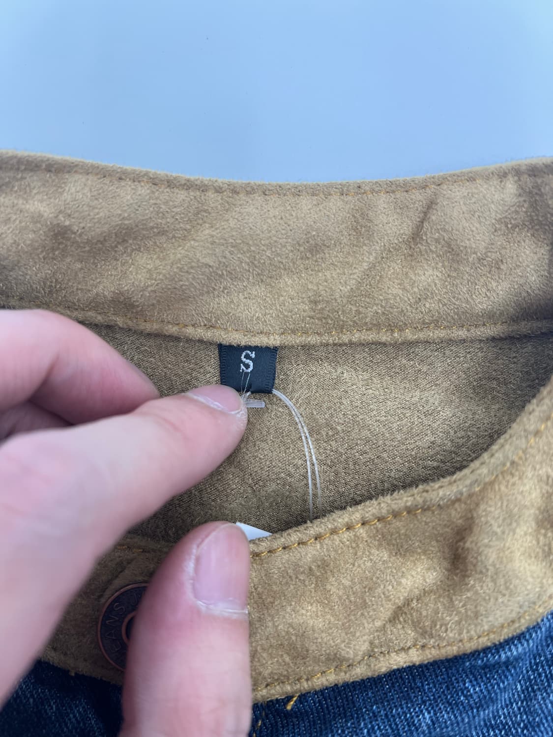 빈티지 스웨이드 디테일 데님자켓 상품이미지4