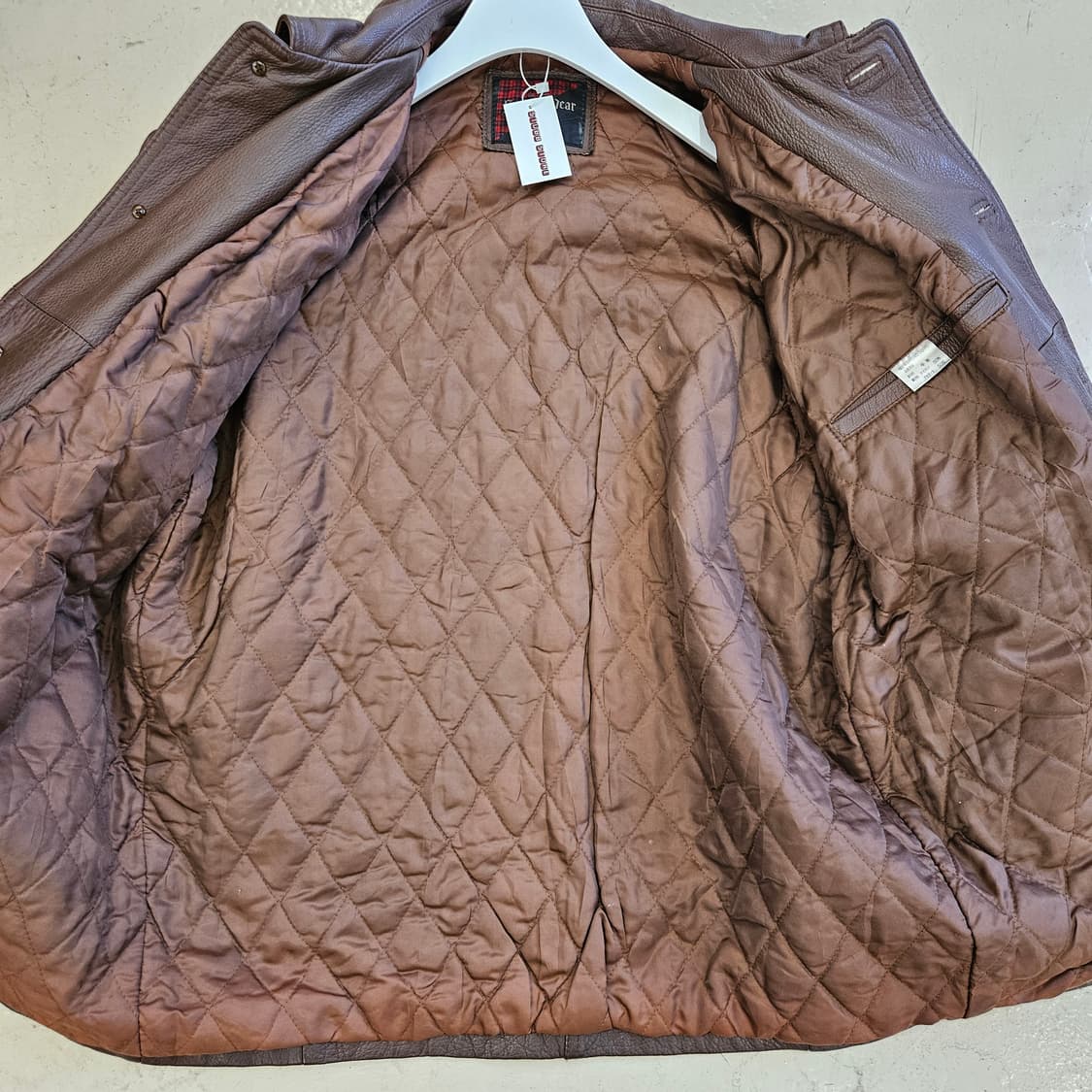 VINTAGE COW LEATHER 빈티지 소가죽 자켓 가죽자켓 L 상품이미지8