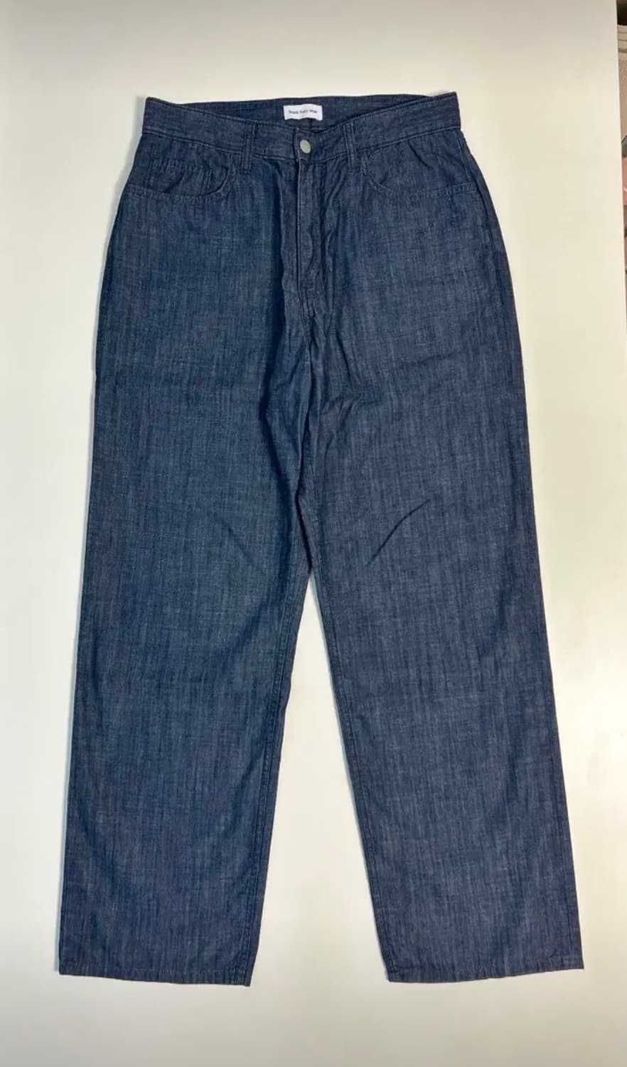 스테디에브리웨어 릴렉스드 샴브레이 팬츠(다크블루) 상품이미지5