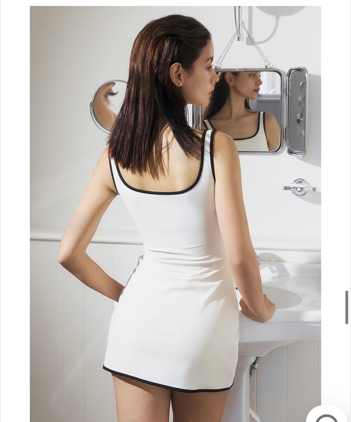 새상품) 비키니밴더 모노키니 화이트 원피스 수영복 S 상품이미지4