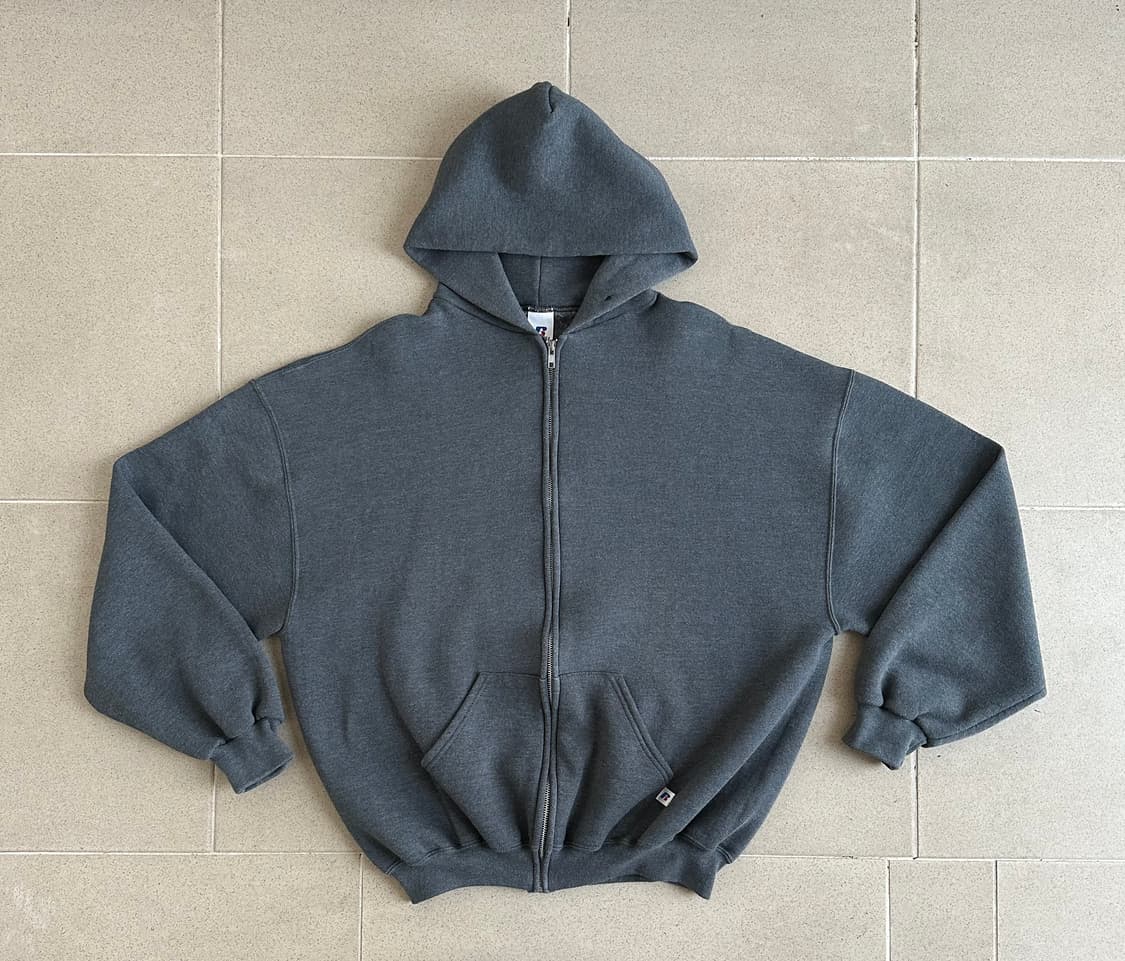 00s 빈티지 러셀 후드집업 다크그레이 XL 상품이미지1