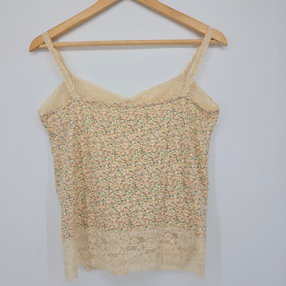 일본 빈티지 플라워 레이스 끈나시 블라우스 상품이미지3