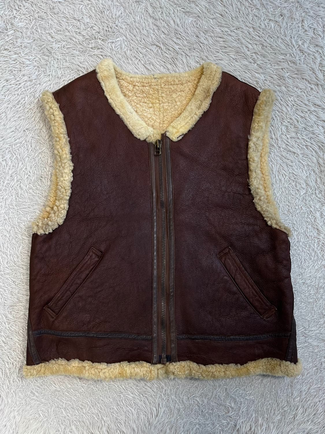 빈티지 B-3 베스트/양가죽/#2608 상품이미지1