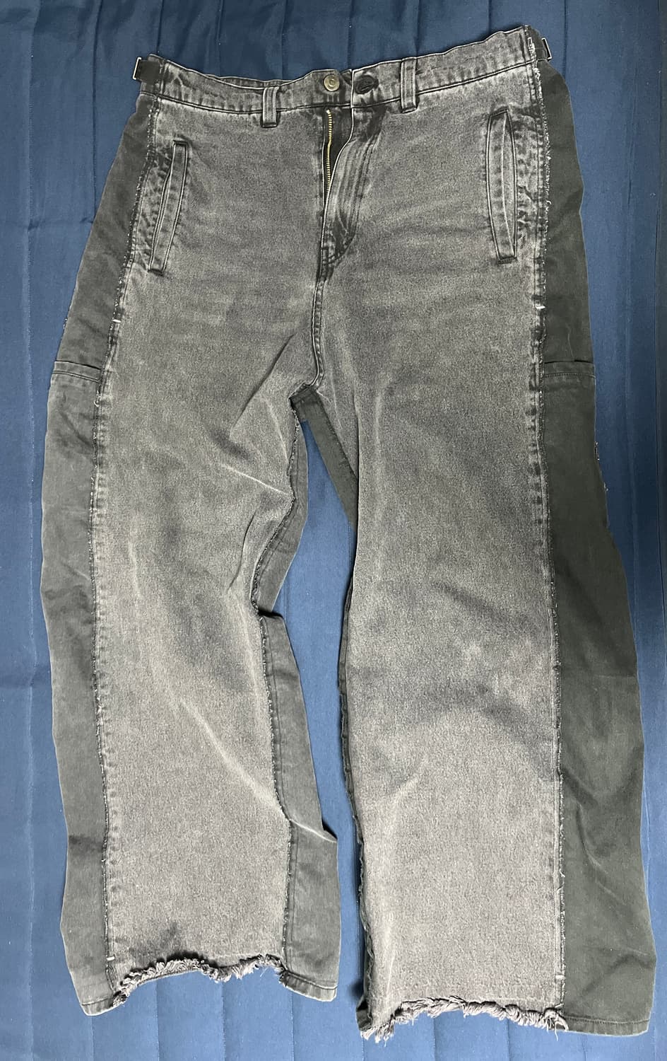 폴리테루 행크 사이드 리빌드 데님 팬츠 블랙 퍼플 4사이즈 상품이미지2