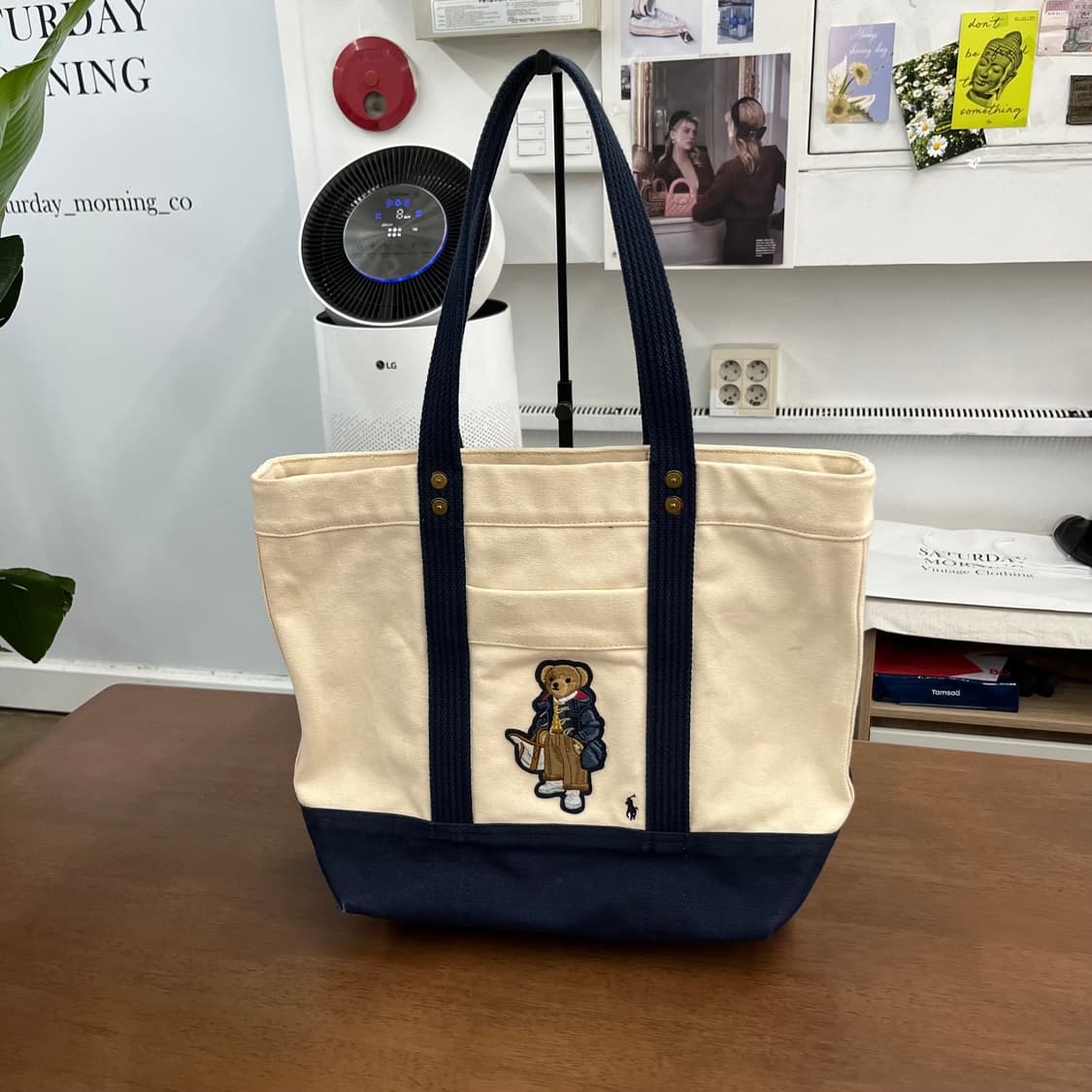 폴로랄프로렌 베어 캔버스 토트백 상품이미지1