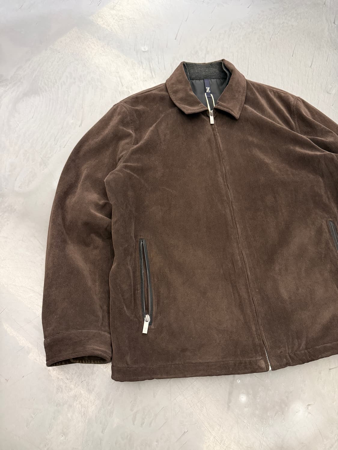 2000s ZEGNA SPORT CORDUROY 제냐스포츠 블루종자켓 상품이미지6