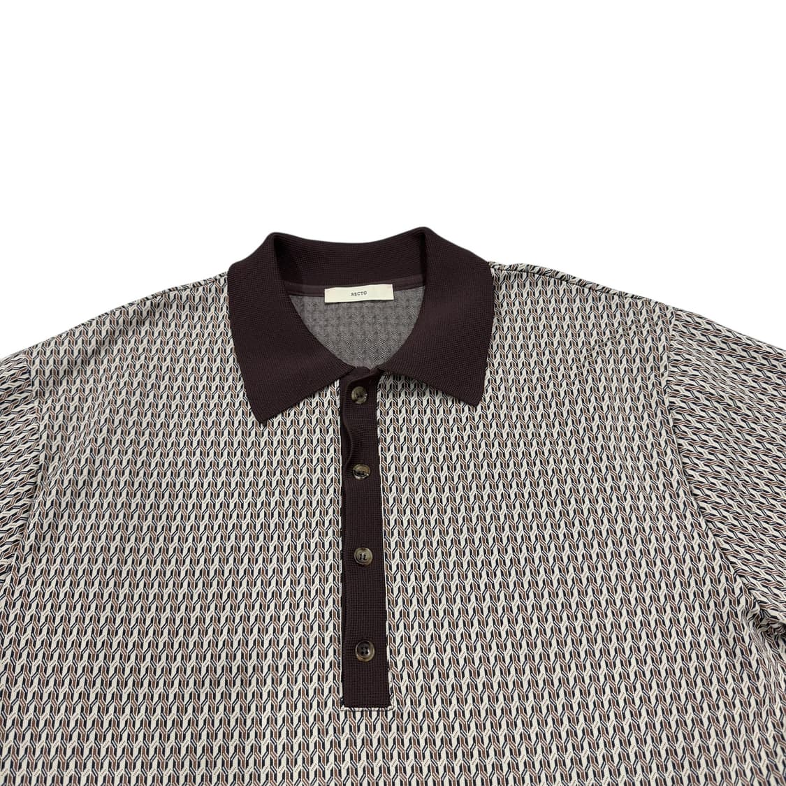 RECTO 렉토 자카드 테니스 폴로 카라티 L 상품이미지2