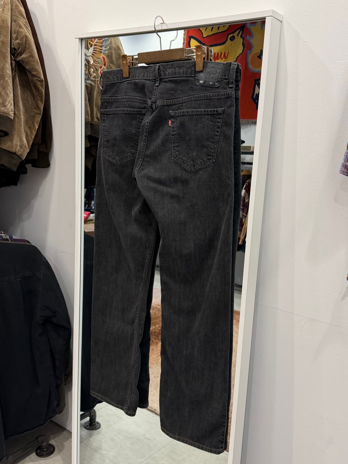 Levis 리바이스 569 흑청 데님 팬츠 (36inch) 상품이미지5