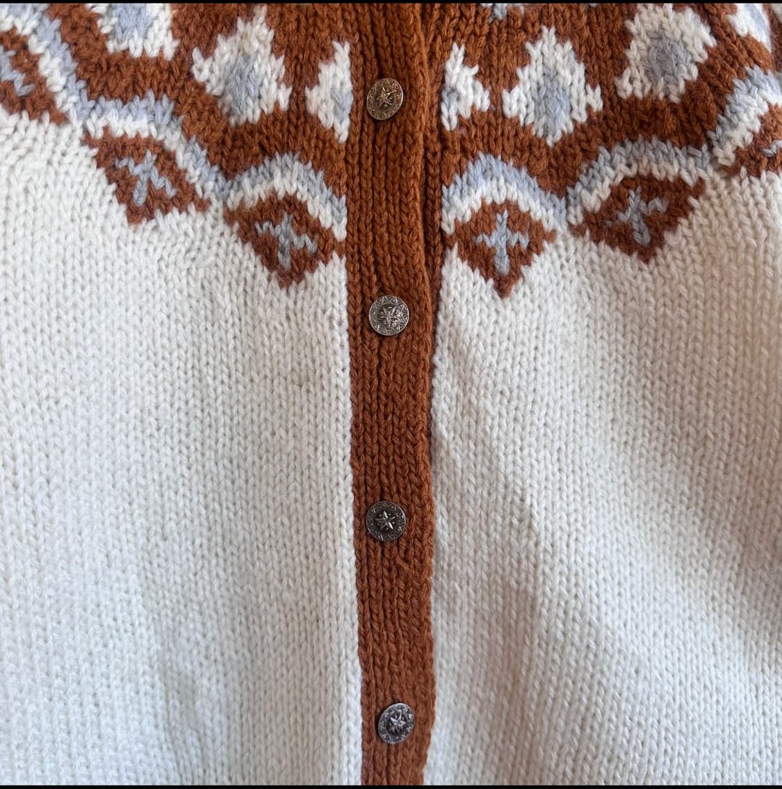 빈티지 패턴 울 가디건 상품이미지2