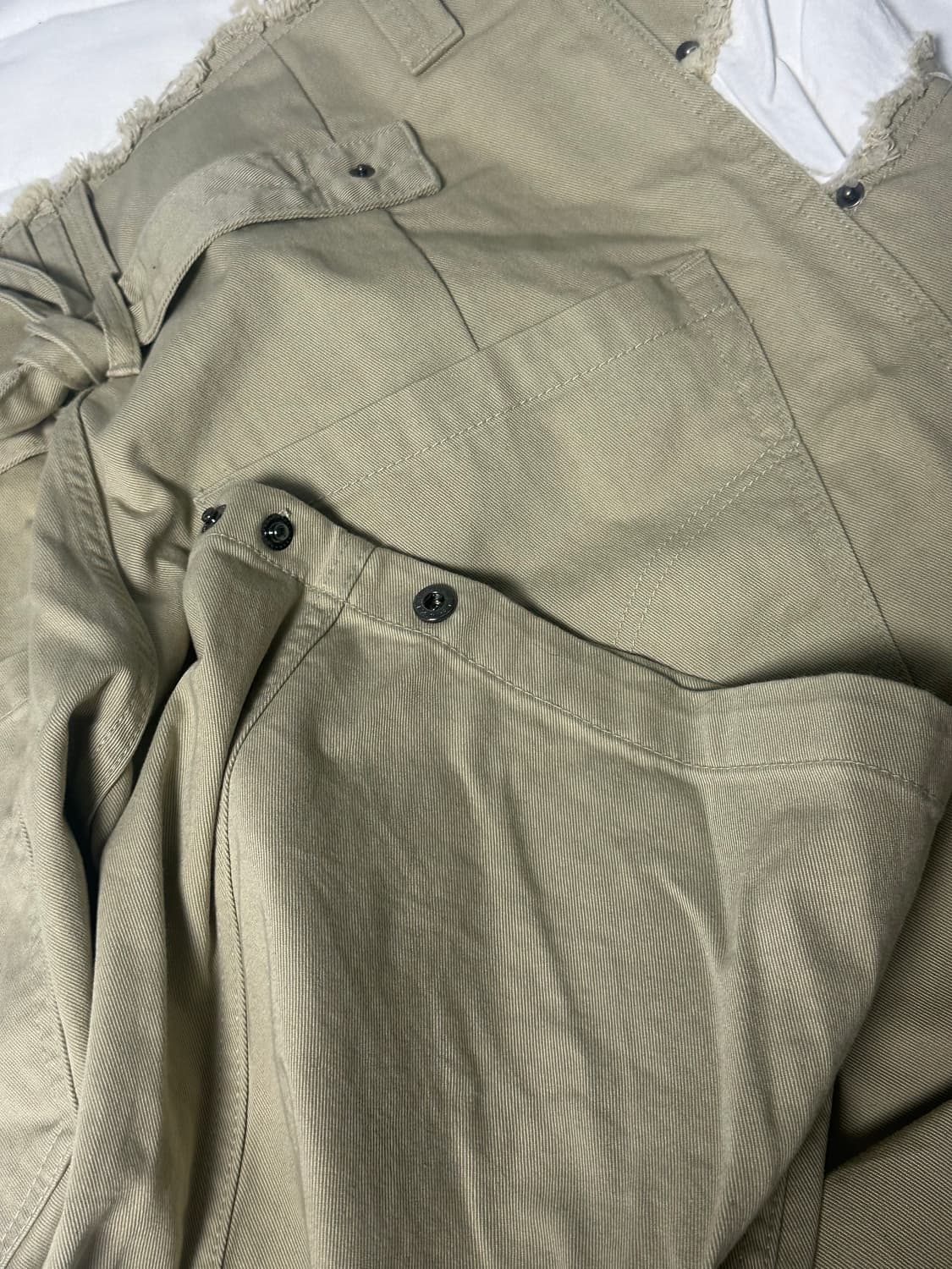 샵페어리 컷오프 코튼 맥시 팬츠 샌드베이지 상품이미지4