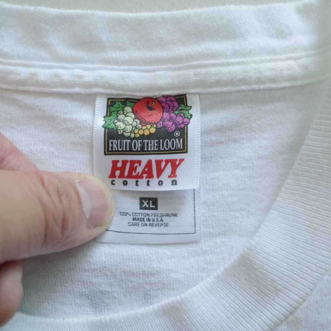 90s USA 프룻오브더룸 지구 프린팅 싱글스티치 티셔츠 상품이미지5