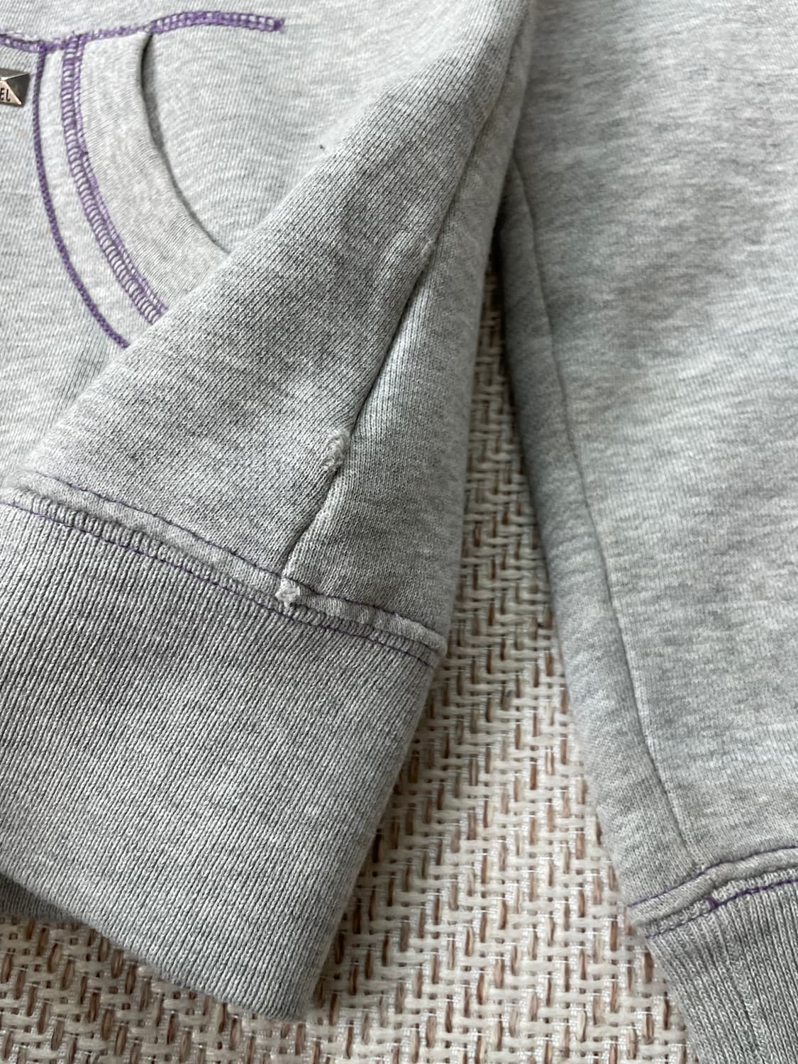 디젤 퍼플 스티치 스터드 후드집업  J03805 상품이미지2