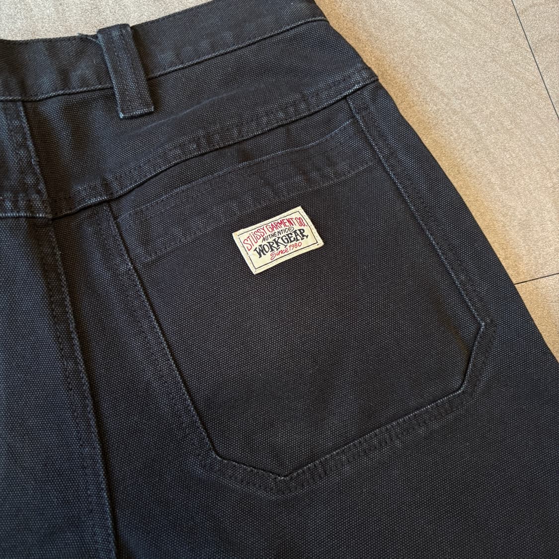 스투시 정품 블랙 트래킹 팬츠 바지 상품이미지4