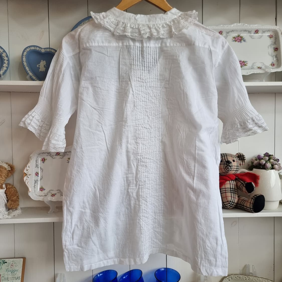 핑크하우스(PINK HOUSE) 화이트 레이스 러플 블라우스 상품이미지8