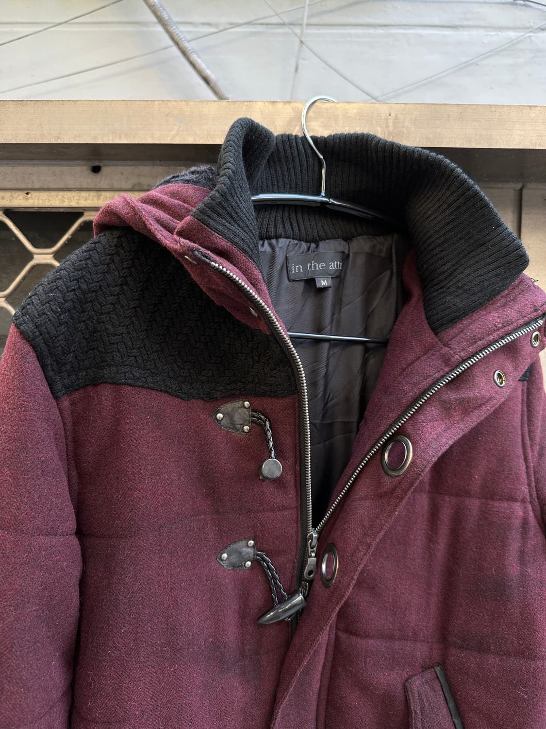 In The Attic 2way burgundy jacket  상품이미지3