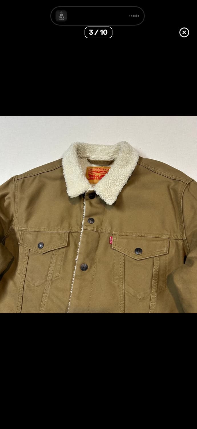 L) 리바이스 양털 셰르파 자켓 데님 트러커 자켓 상품이미지2