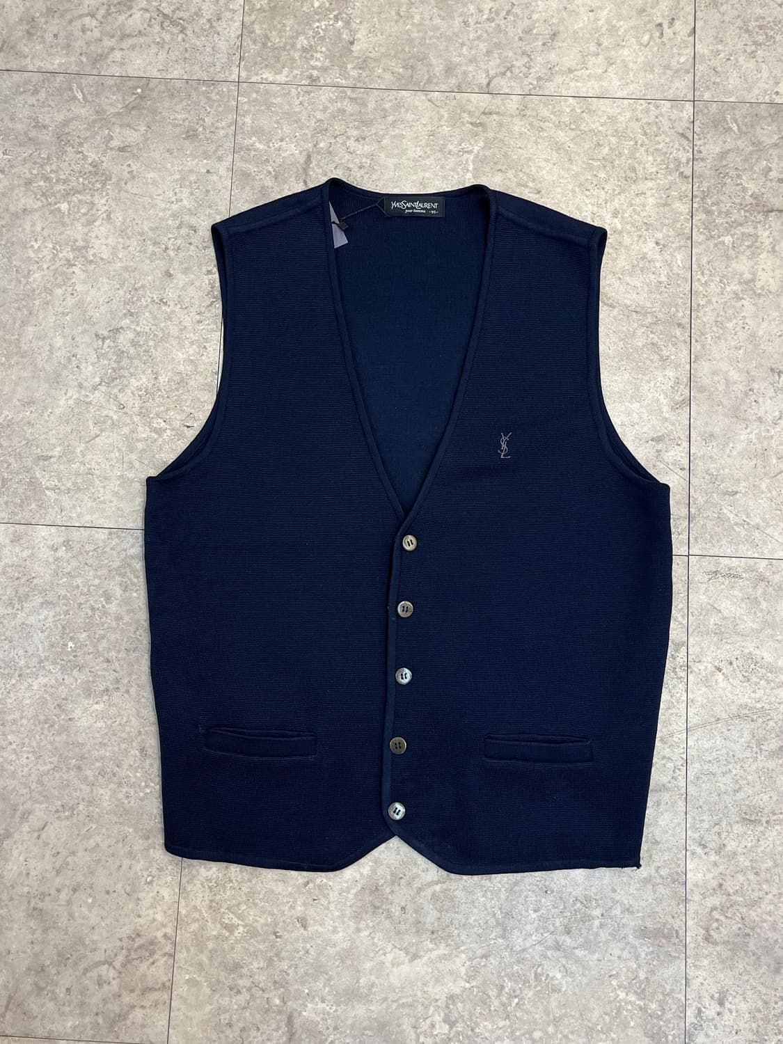 입생로랑 니트 베스트 네이비 95 #csz3444 상품이미지4