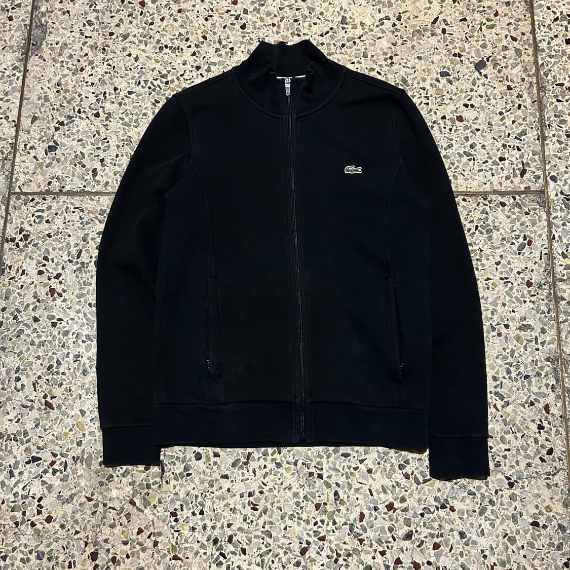 라코스테(Lacoste) 스포츠 블랙 니트 집업 상품이미지1