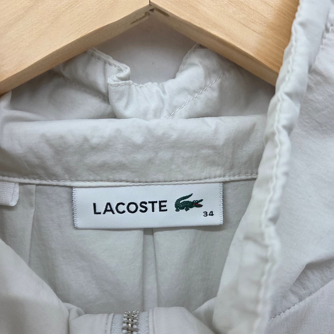 라코스테 아이보리 바람막이 집업 자켓 여s 상품이미지5