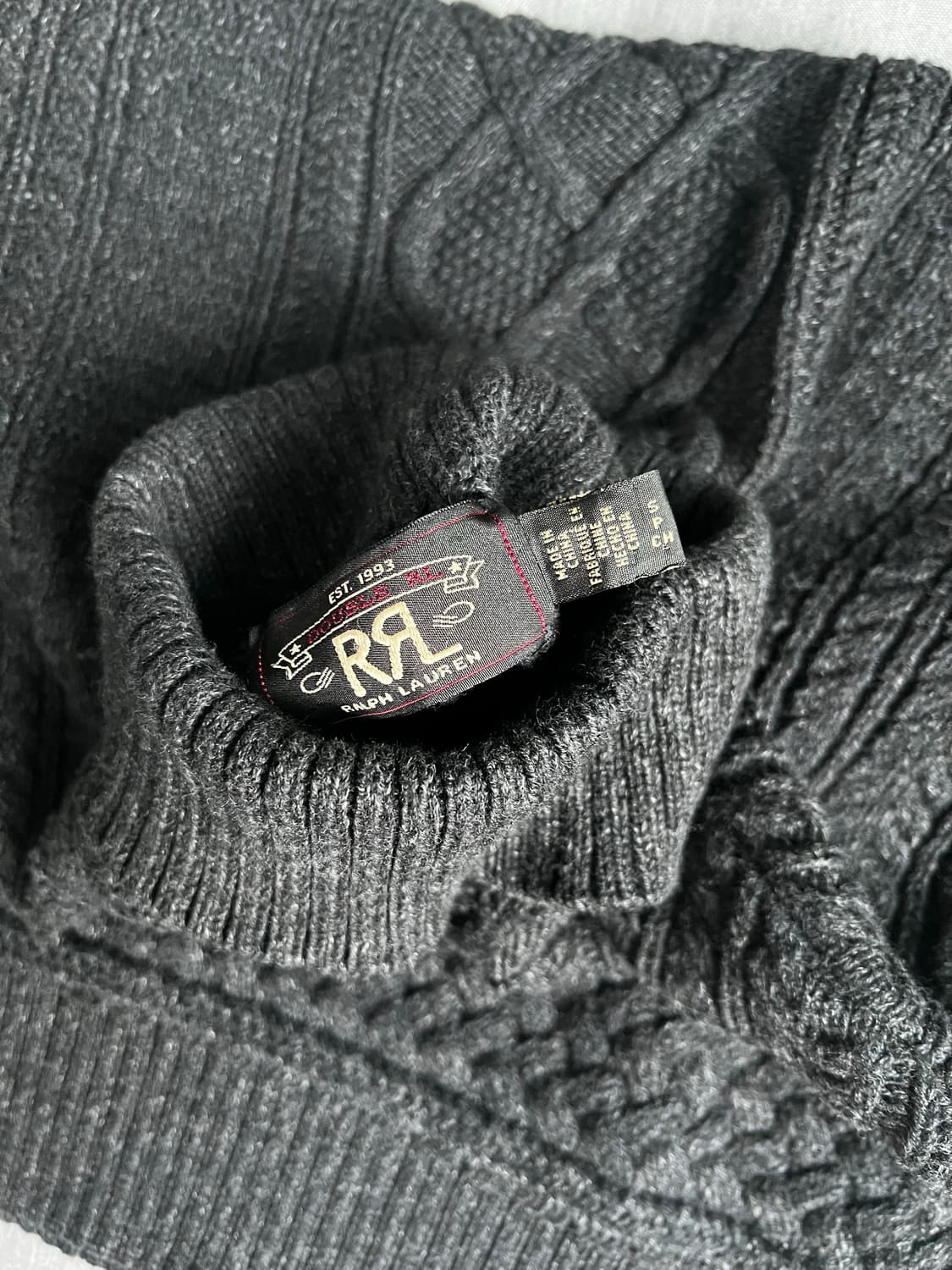 RRL 더블알엘 터틀넥 피셔맨 니트 스웨터 S 상품이미지6