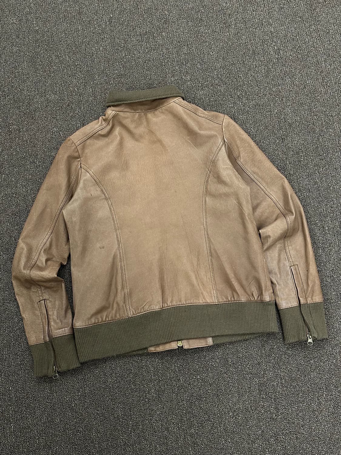 2)mystic 빈티지 여성 브라운 레더 자켓 상품이미지2