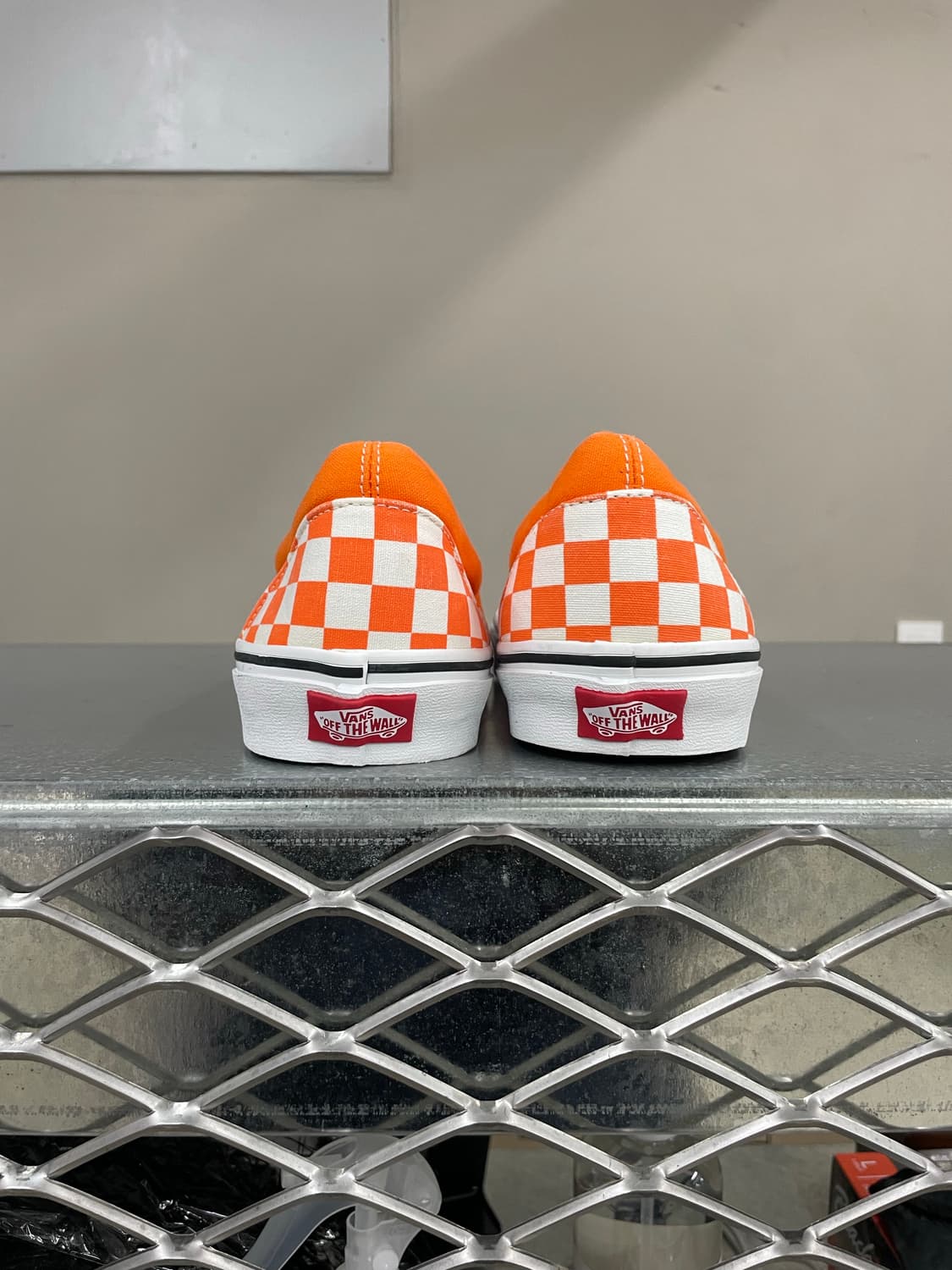 반스 체커보드 슬립온 오렌지 300 상품이미지3