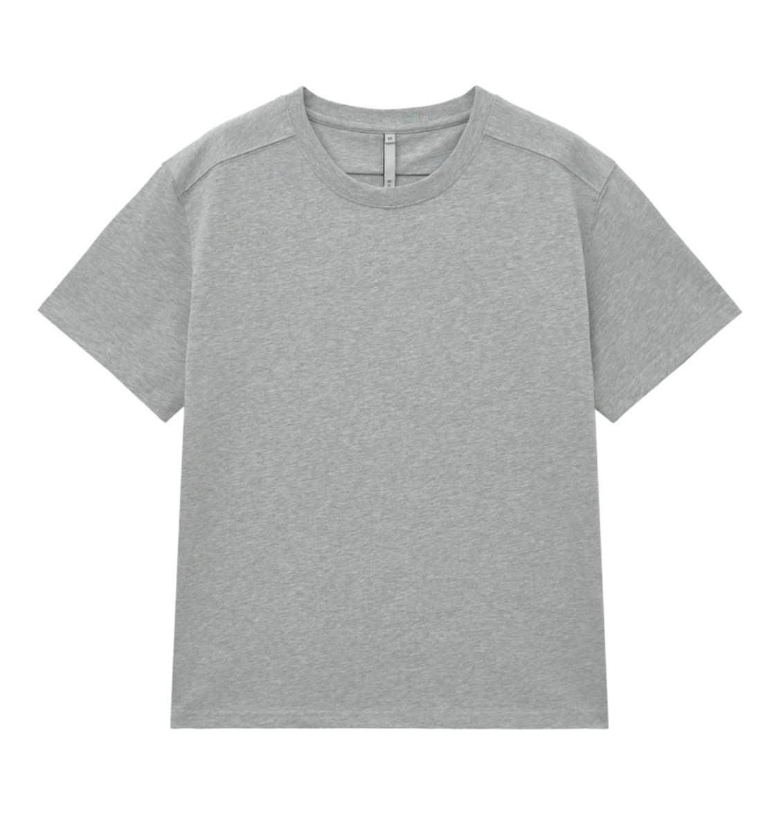 노이어 헤비코튼 크롭 티셔츠 그레이 상품이미지2