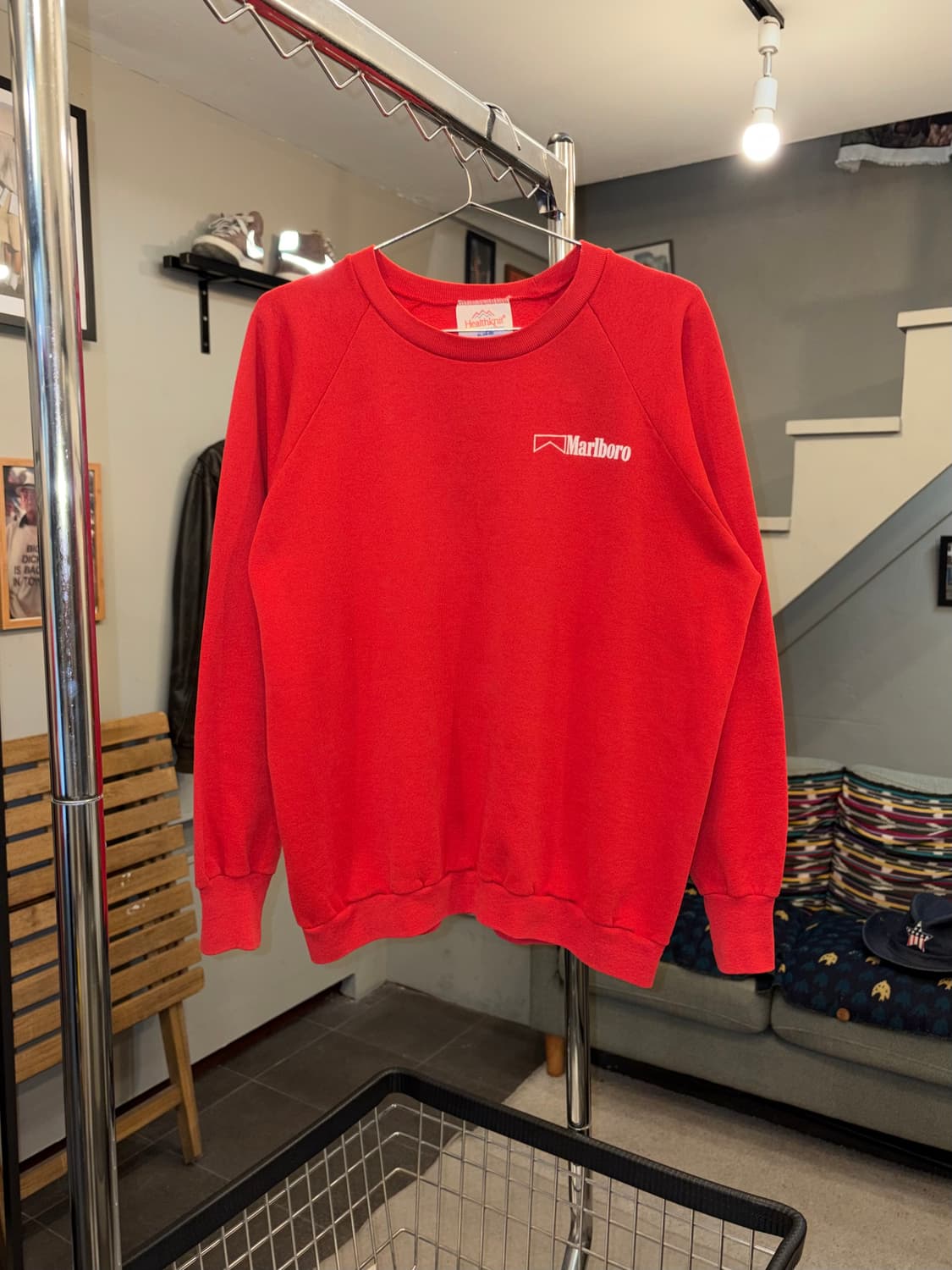 80‘s Marlboro mark logo print sweat 상품이미지6