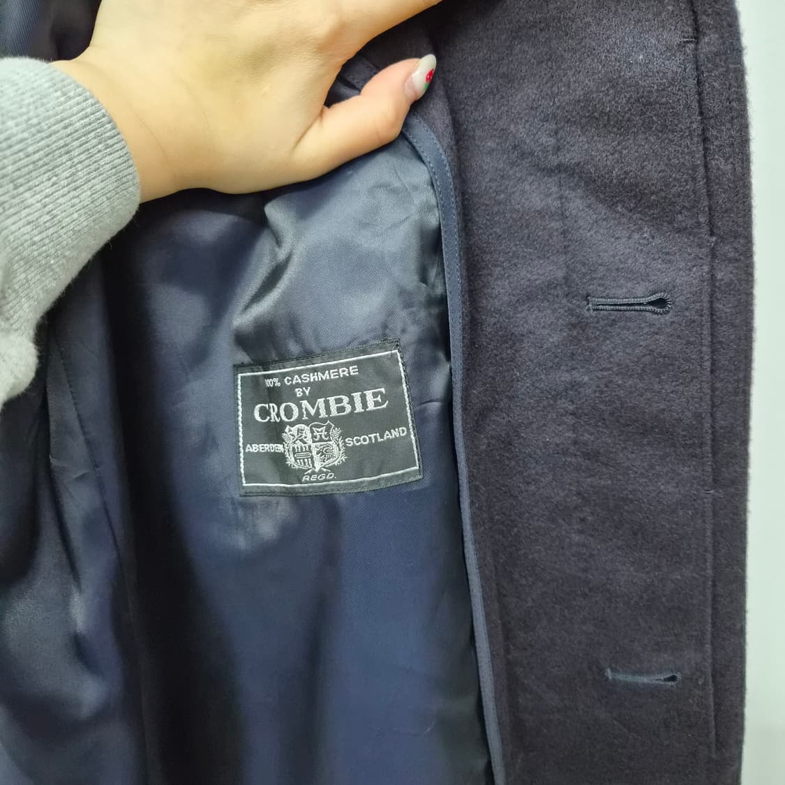 캐시미어 100% 블랙 롱 코트 남녀공용 M 상품이미지6