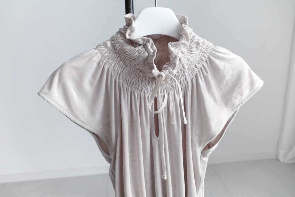 velvet shirring blouse 상품이미지3