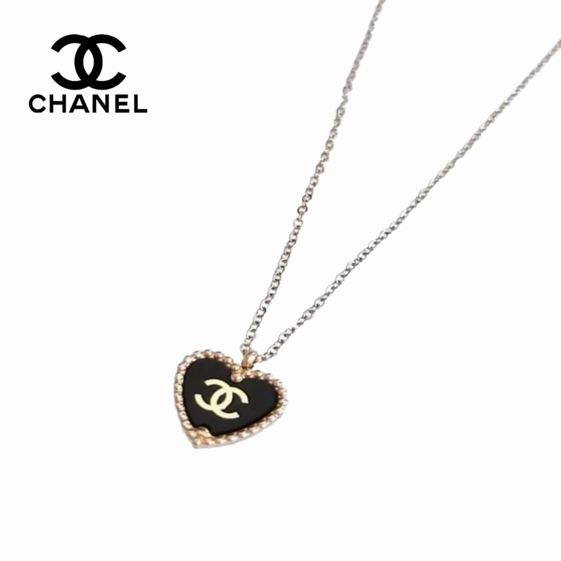 미니 블랙 하트 샤넬 목걸이 상품이미지1