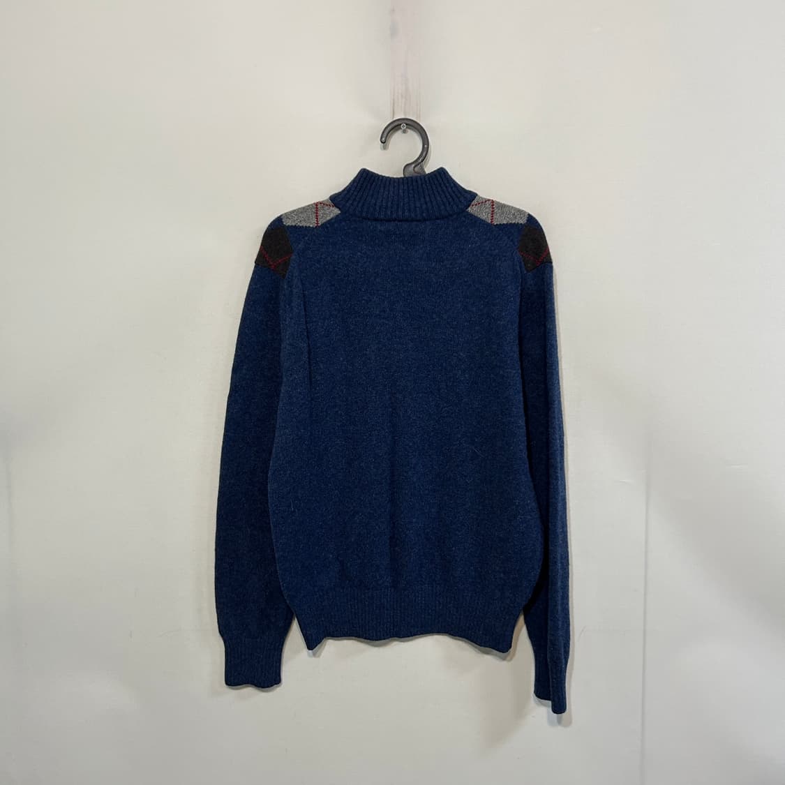 헤지스 남성 아가일니트 하프 집업 100 상품이미지3