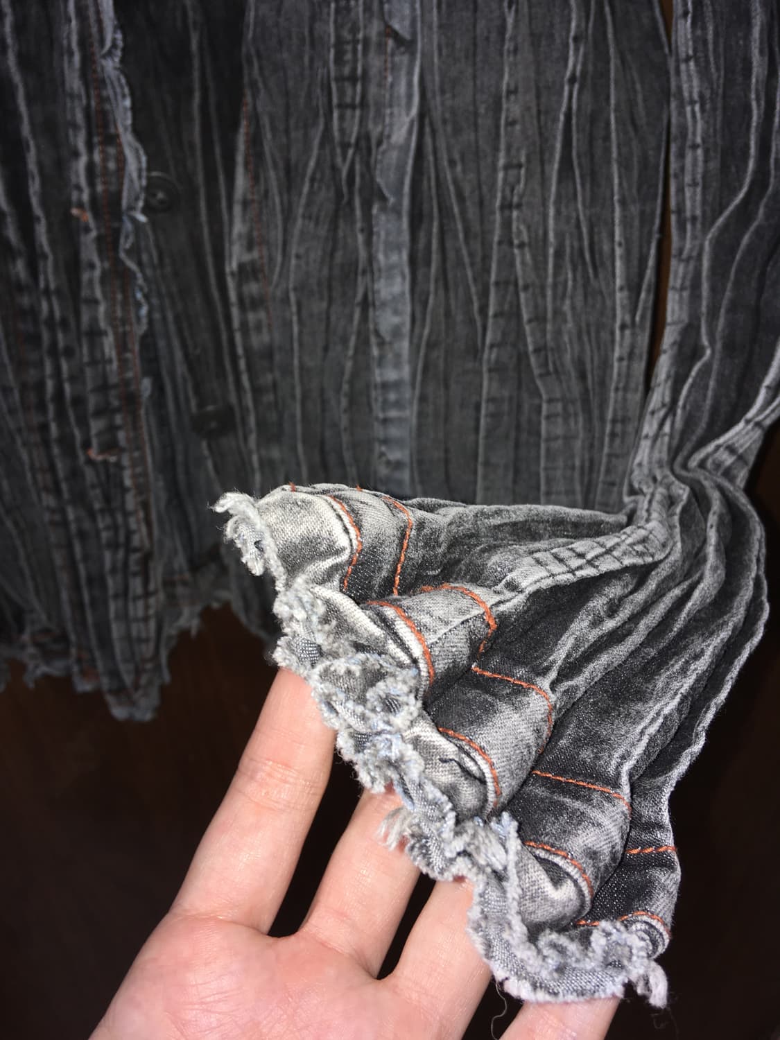 링클 워싱 데님 자켓 상품이미지5