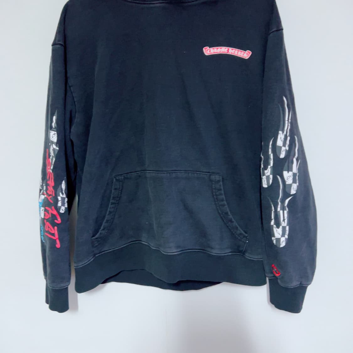 크롬하츠 레이싱 프린팅 공용 후드티 상품이미지3