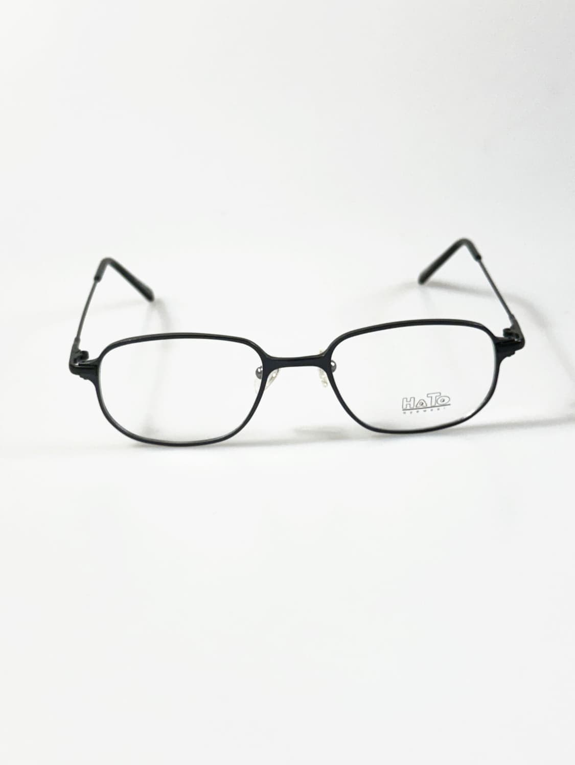 90s HATO 블랙 메탈 슬림 스퀘어 빈티지 안경 상품이미지1