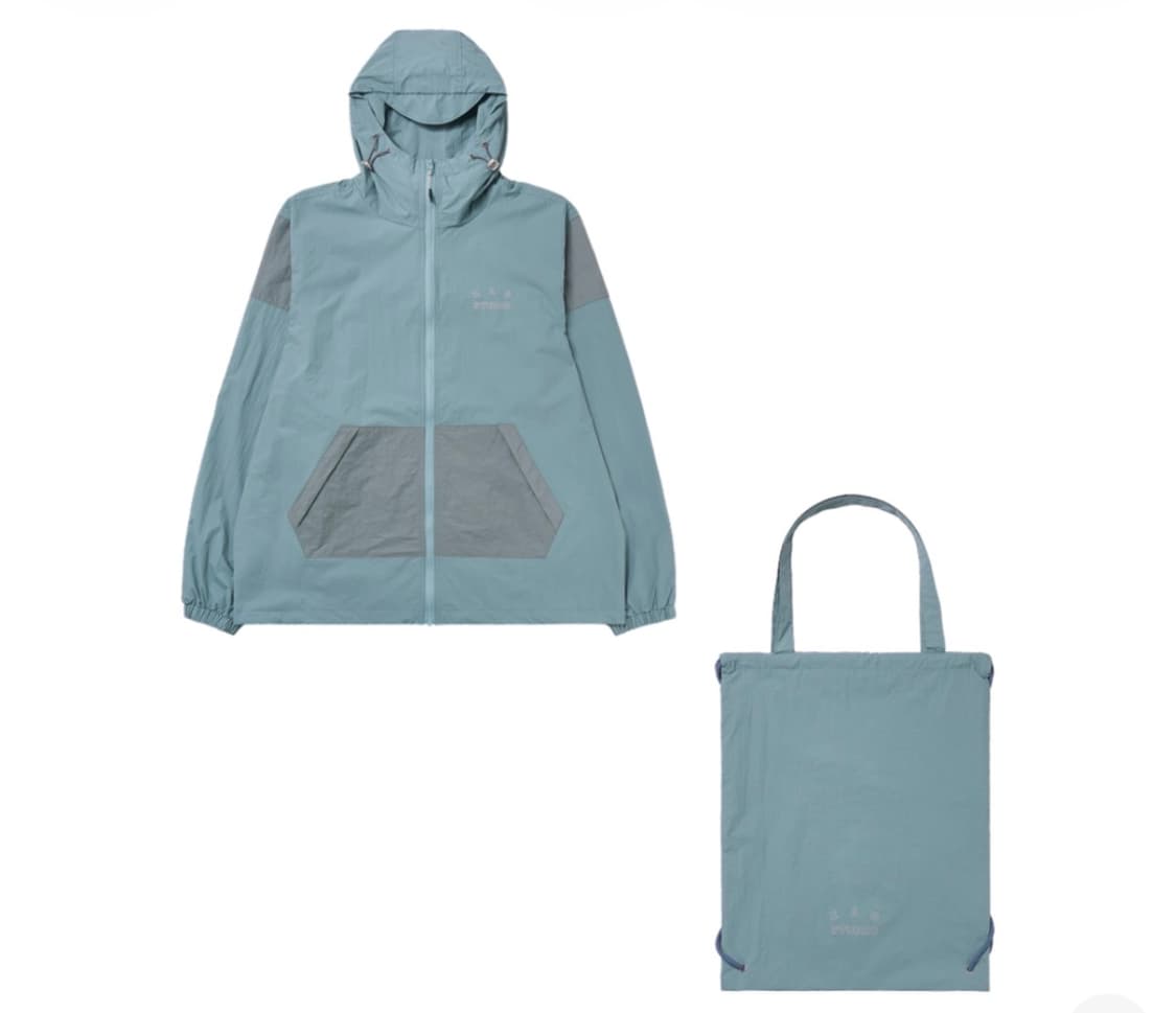 아이앱 스튜디오 윈드 자켓 스카이블루  실버 새상품 판매합니다 상품이미지1