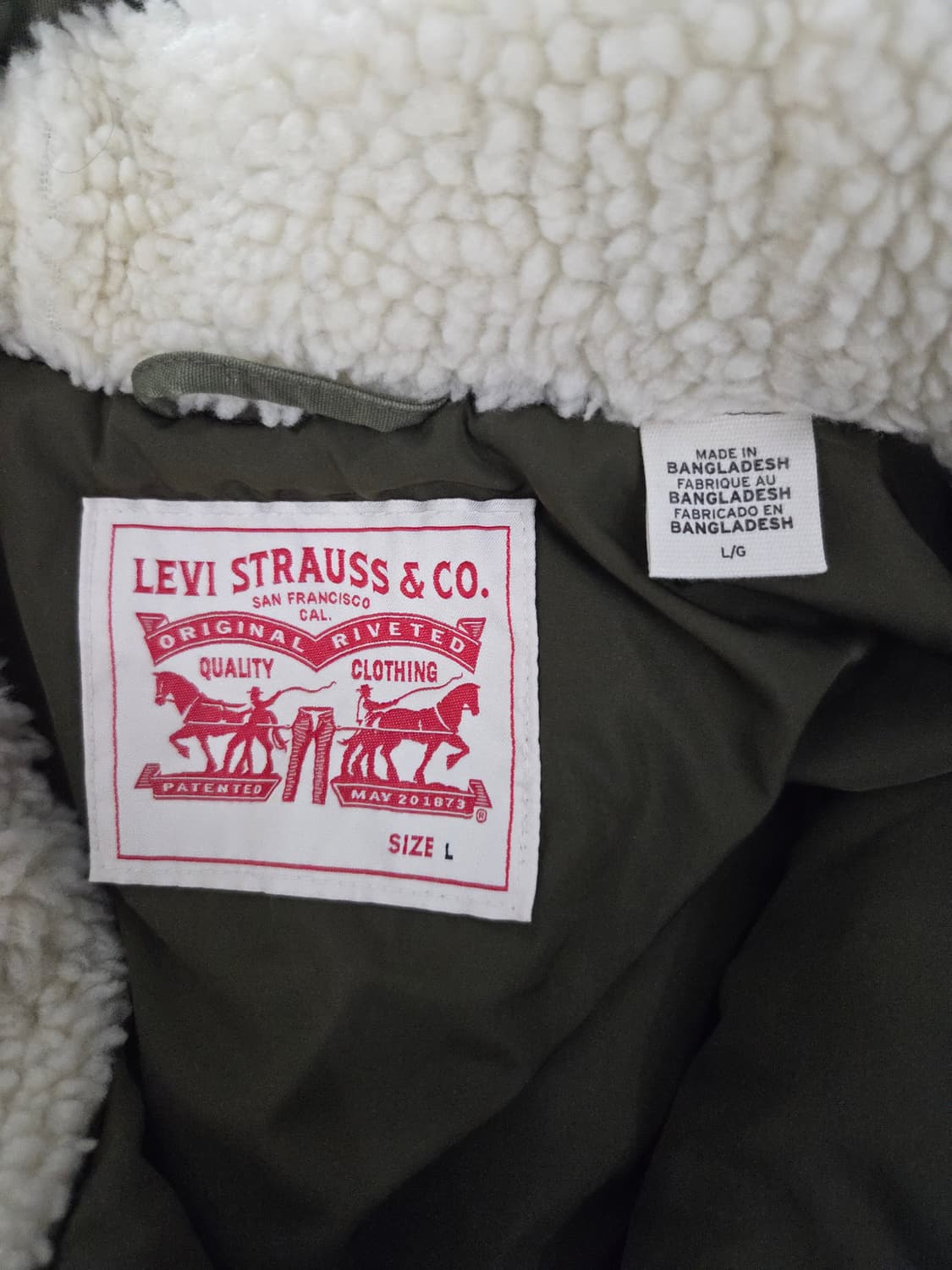 LEVI'S 리바이스 써모어 쉐르파 후드 파카 상품이미지7