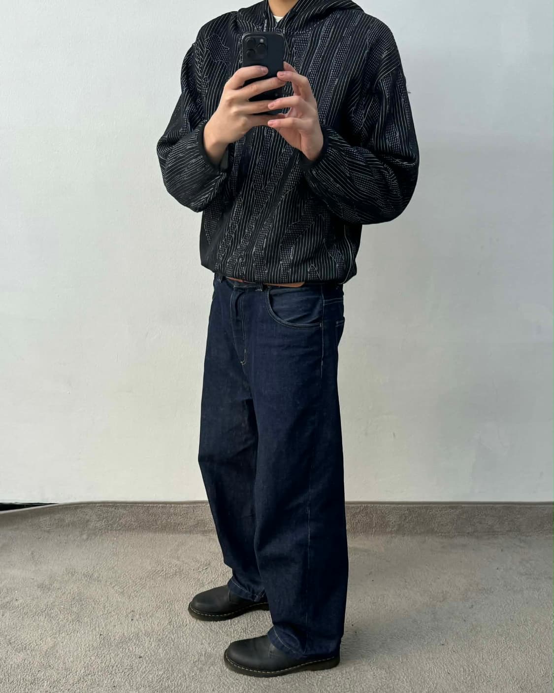 [L] 나이키 x 오프화이트 스트라이프 엔지니어드 후드티 스웻셔츠 상품이미지2