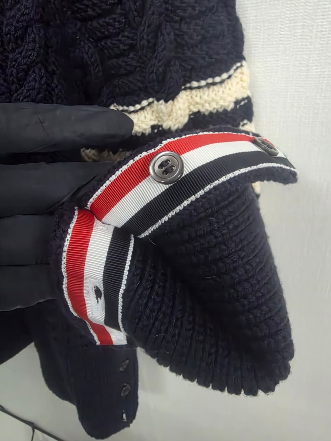 톰브라운 아란 케이블 니트 네이비 (사이즈 38 상태 최상) 상품이미지6