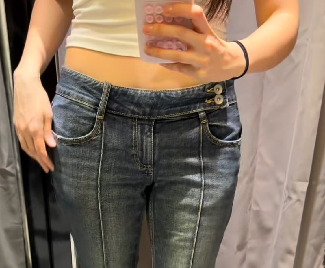 자라 trf 로우라이즈 부츠컷 5762/012/407 34 size 상품이미지2