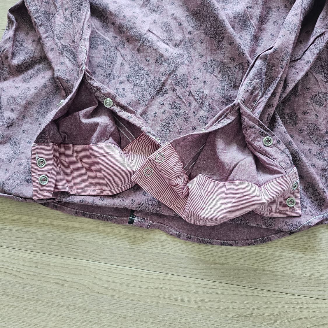 95 M 더스티핑크 MOSSIMO 페이즐리 웨스턴 셔츠  남자 여자 긴팔 상품이미지6