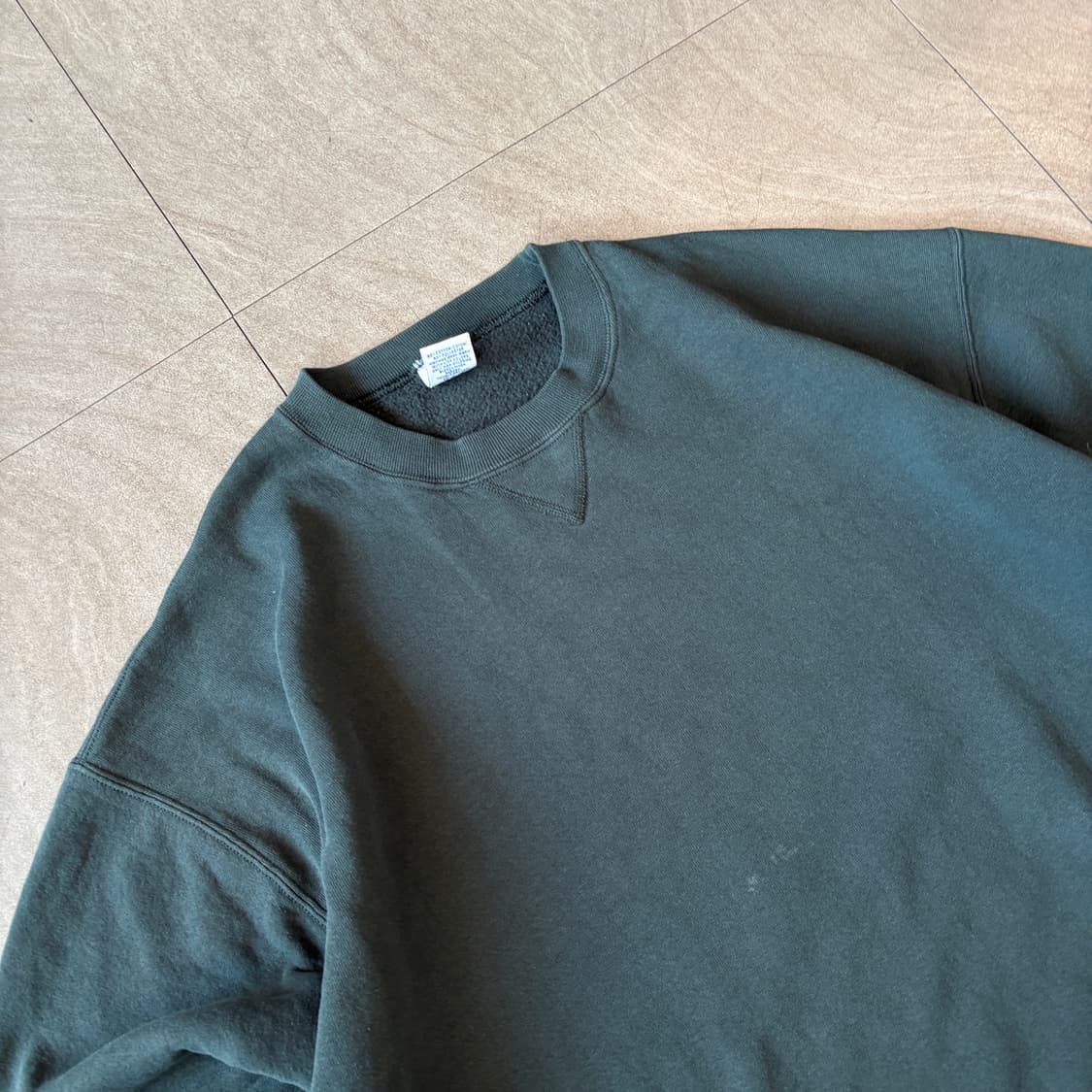 90년대 멕시코 생산 러셀 블랭크 다크 그린 스웻셔츠 상품이미지2