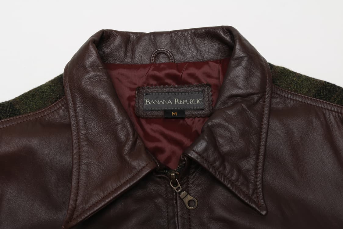 [M] 바나나리퍼블릭 트위드 양가죽 자켓 상품이미지2