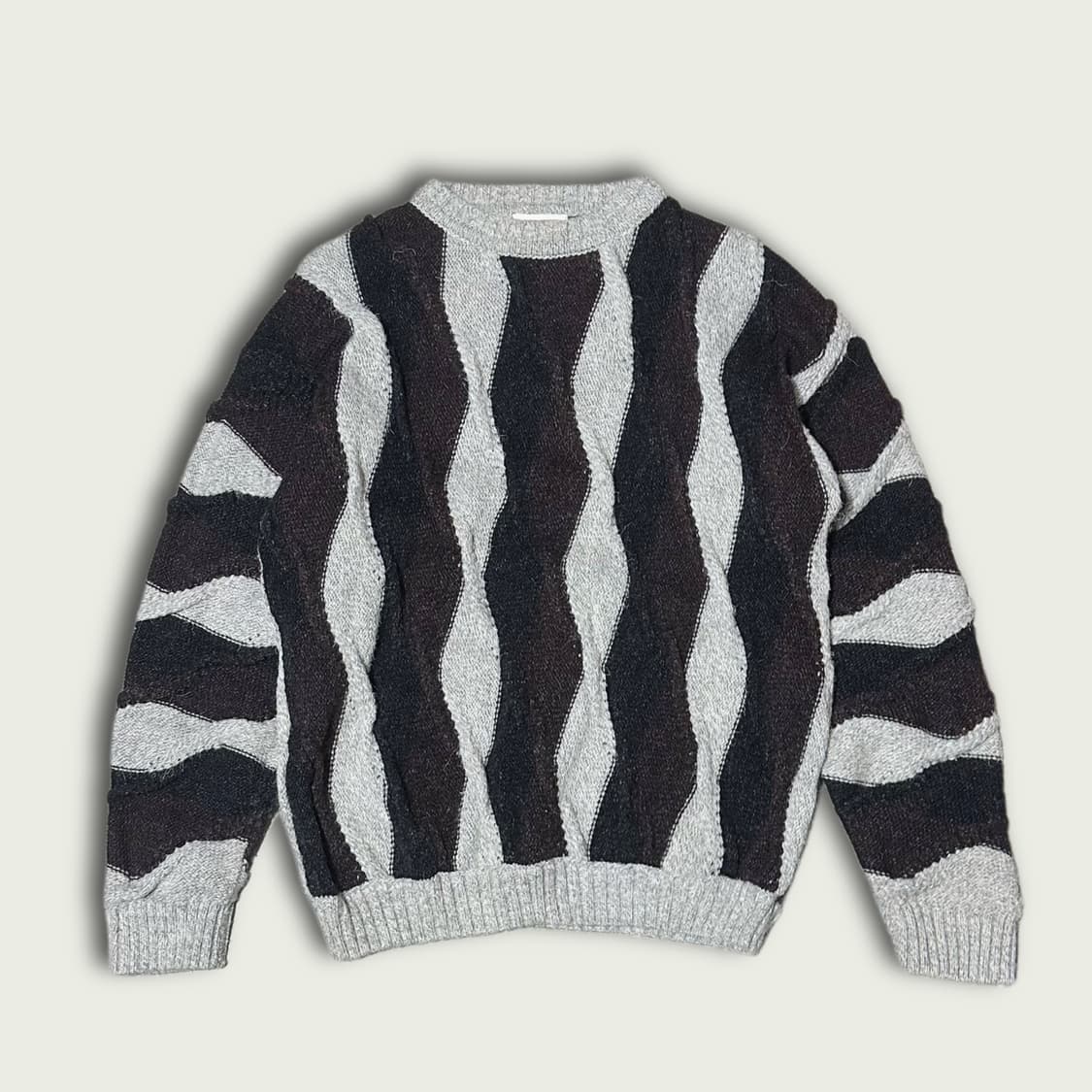 빈티지 웨이브 패턴 니트 상품이미지1