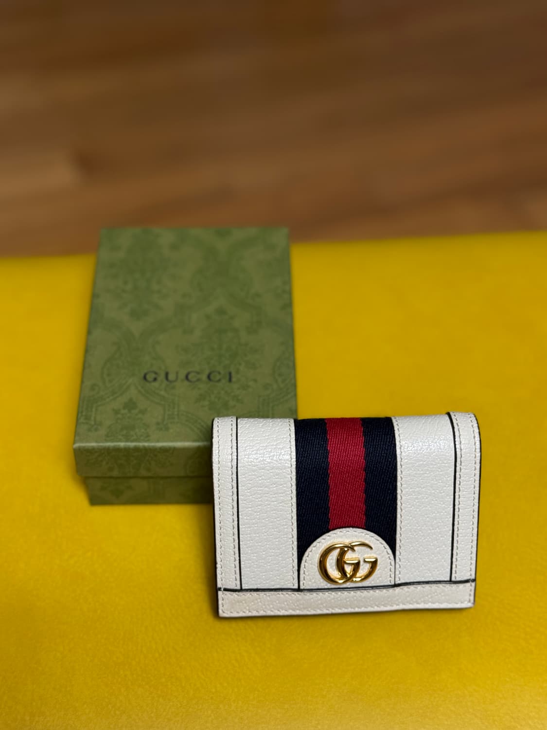 구찌 오피디아 GG 반지갑 아이보리(정품) 상품이미지1