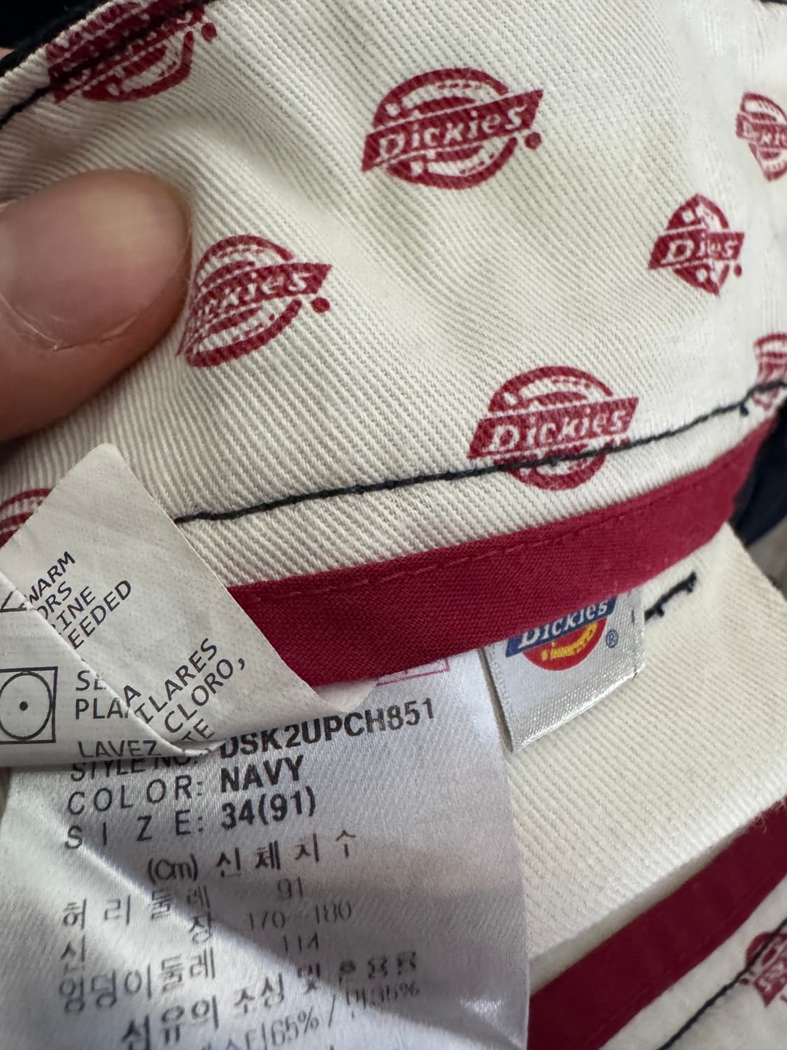 디키즈 Dickies 워크 치노 면 7부바지 네이비 34 상품이미지4